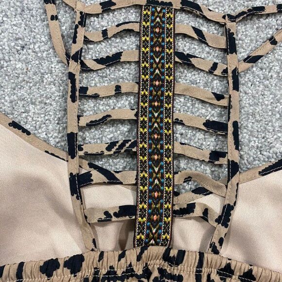 Three Pink Hearts Juniors Casual Dress Summer Tan - Picture 3 of 6